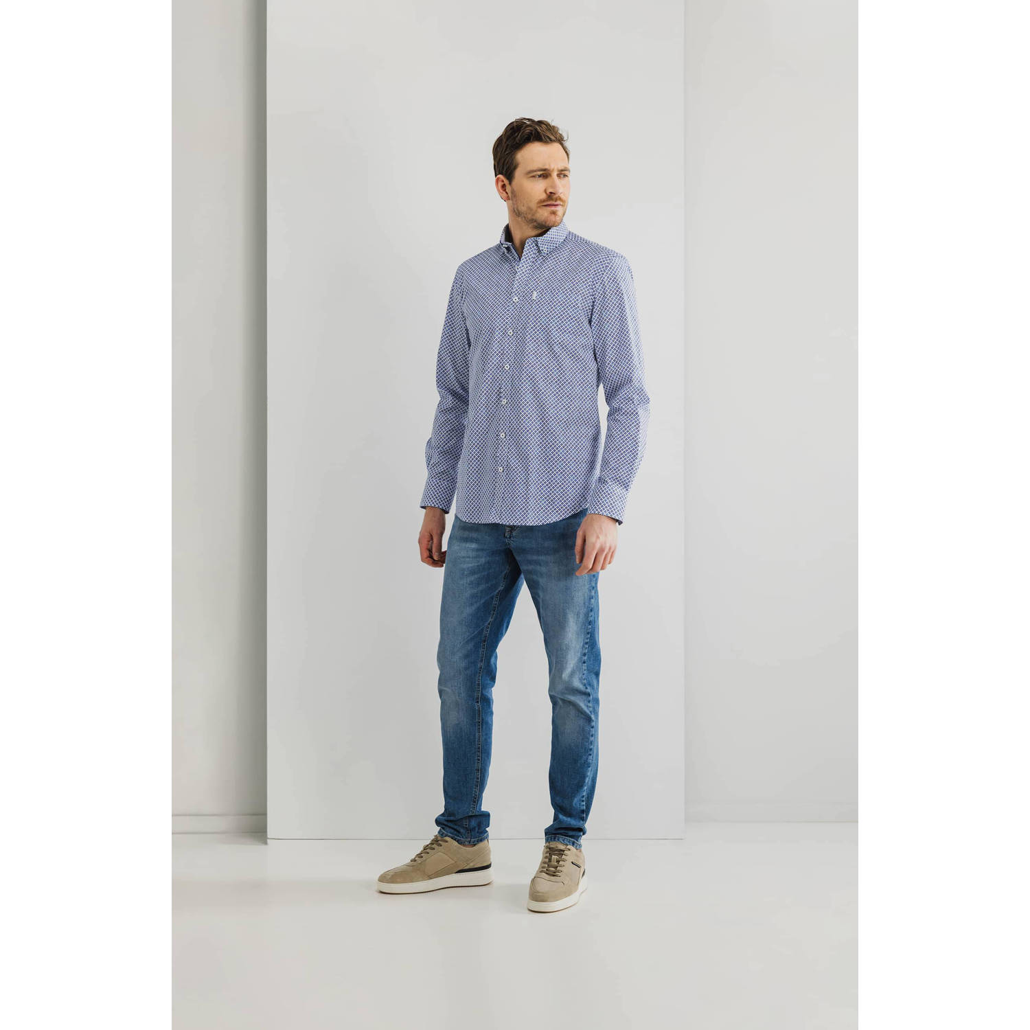 State of Art casual overhemd blauw