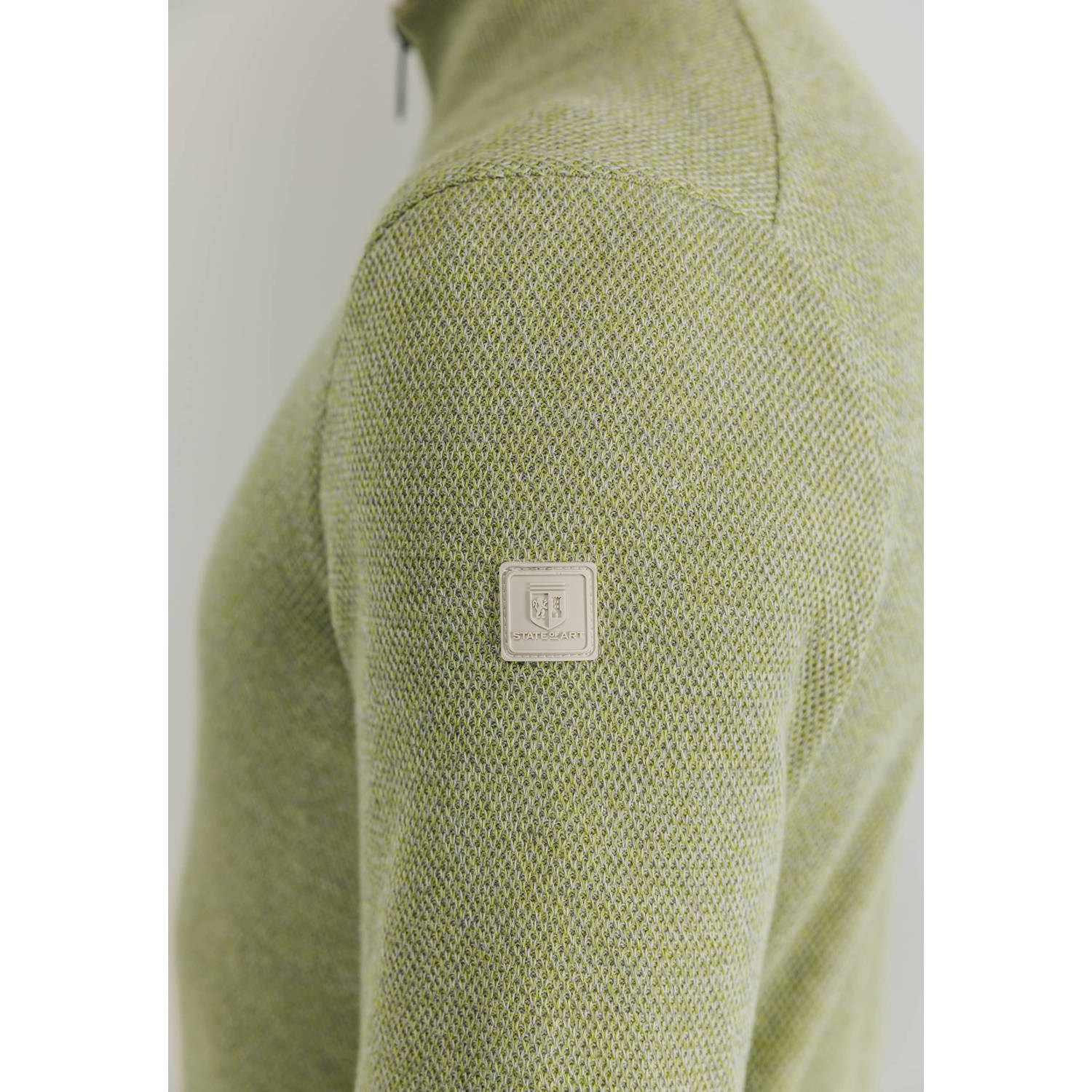 State of Art gebreid vest limegroen