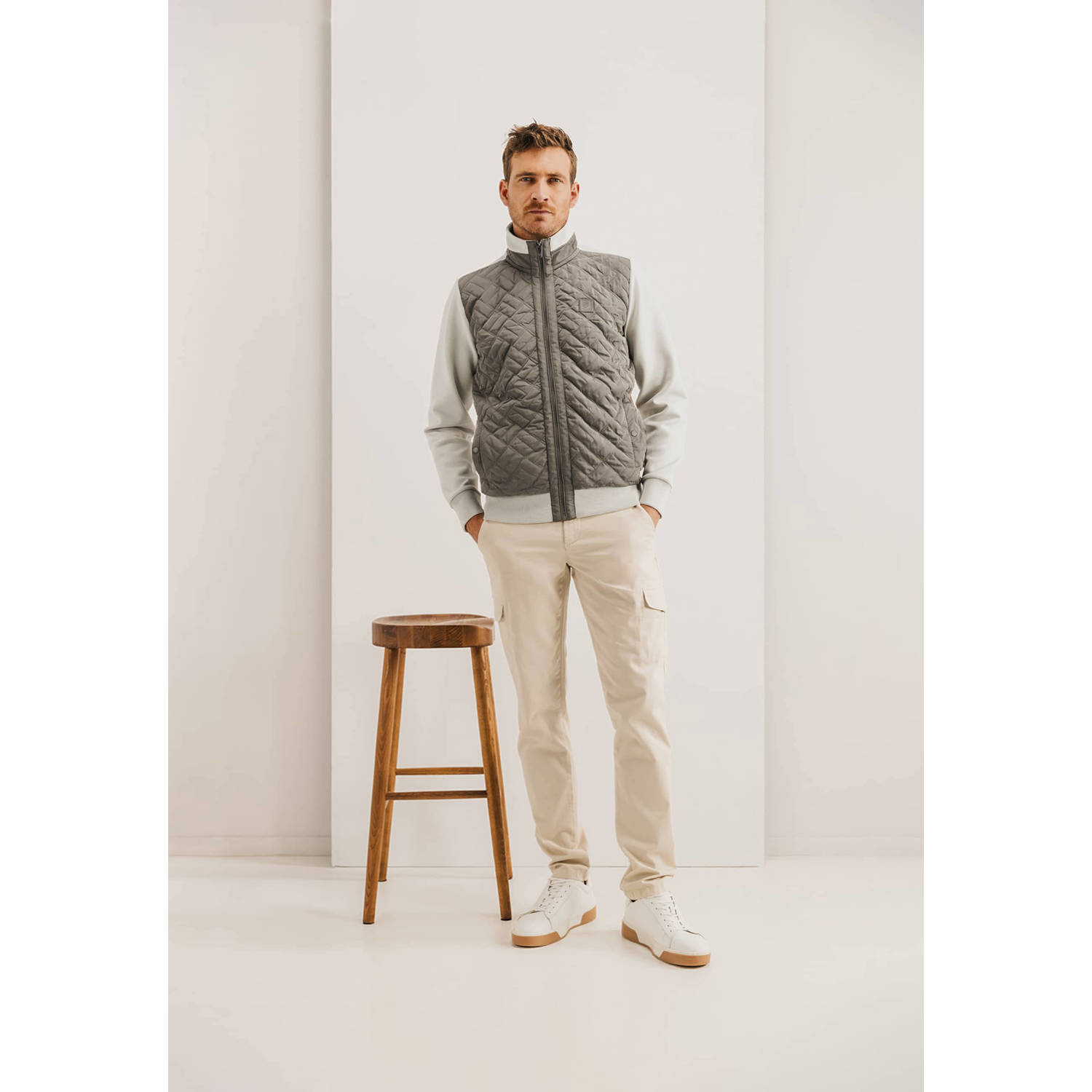 State of Art sweatvest taupe
