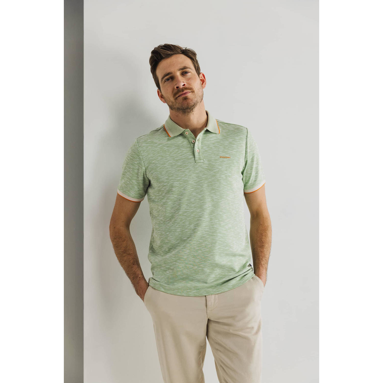 State of Art Polo Shirt Piqu? SS Stijlvol Green Heren