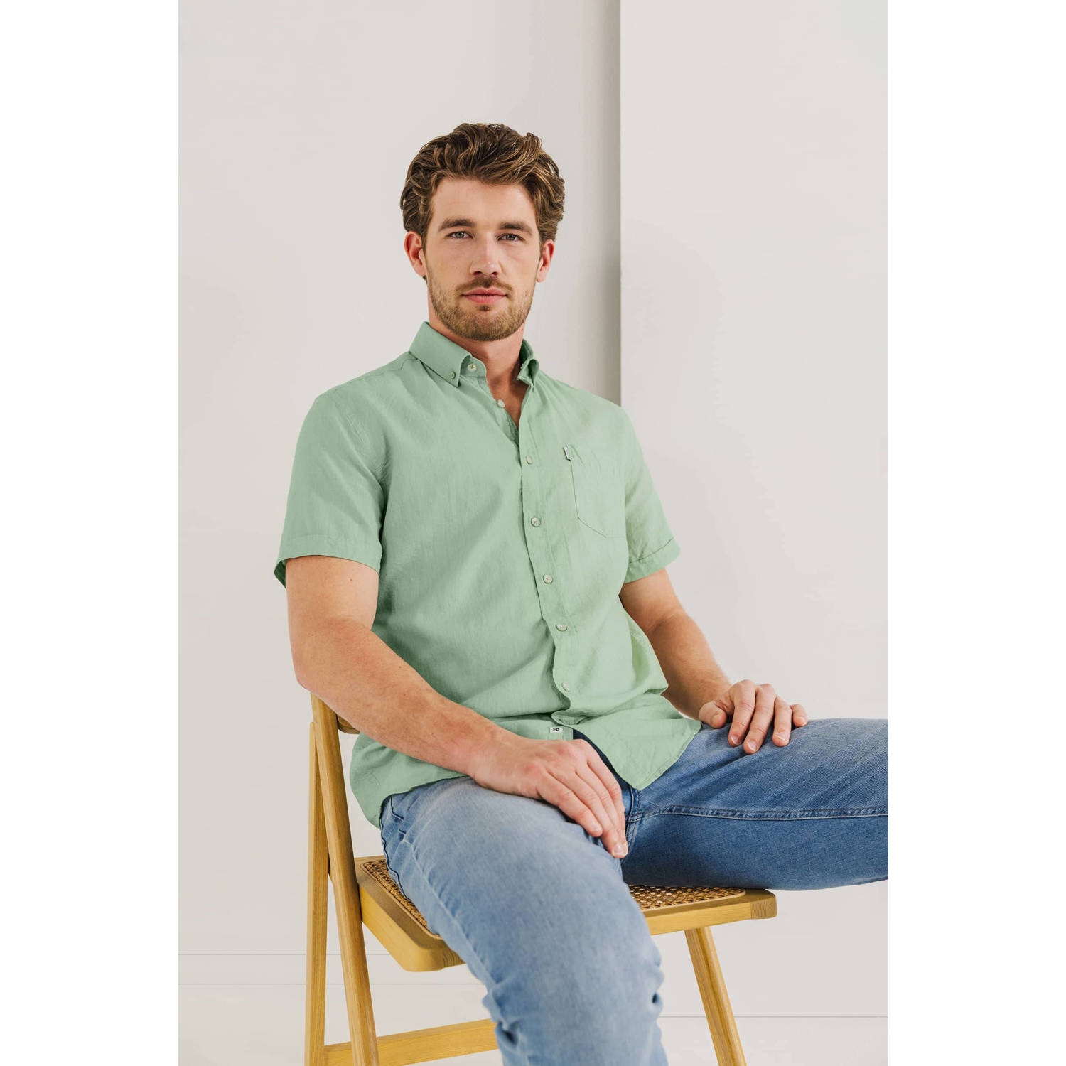 State of Art casual overhemd groen