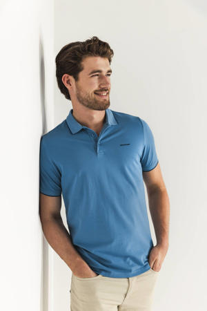 regular polo grijsblauw