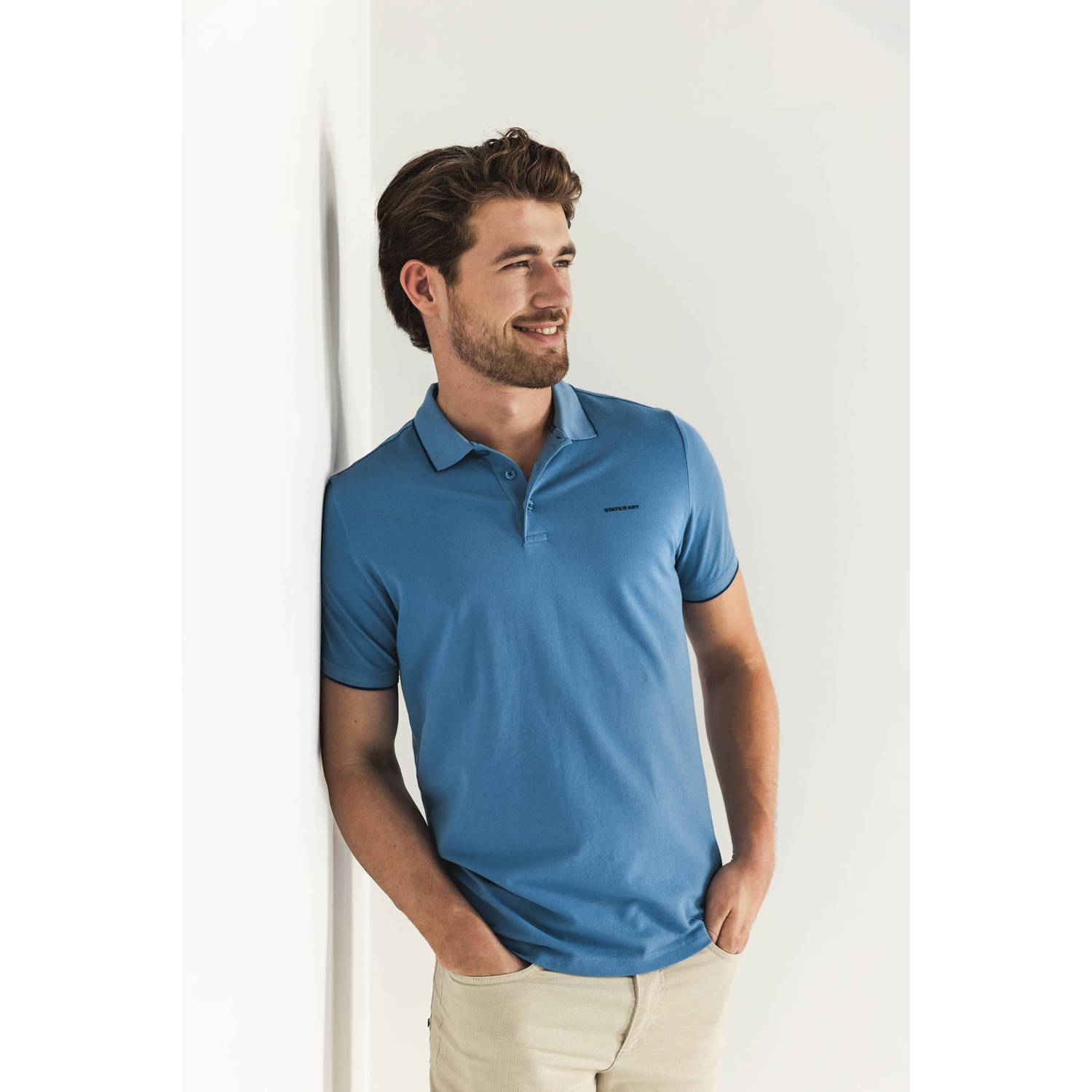 State Of Art T-shirt Poloshirt Pique Blue
