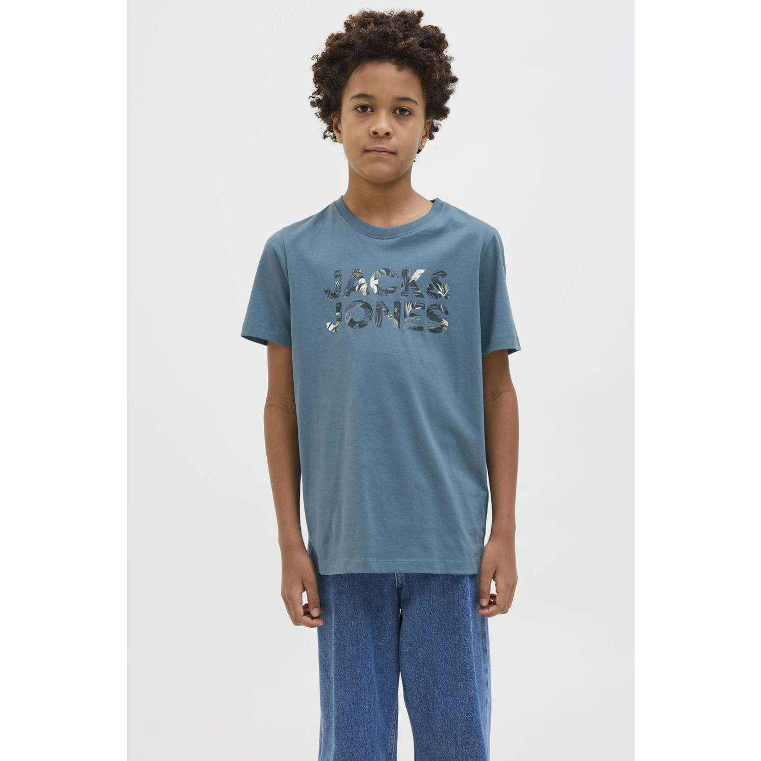 Jack & Jones Junior Shirt met ronde hals JJEBRYAN CORP LOGO TEE SS O-NECK JNR