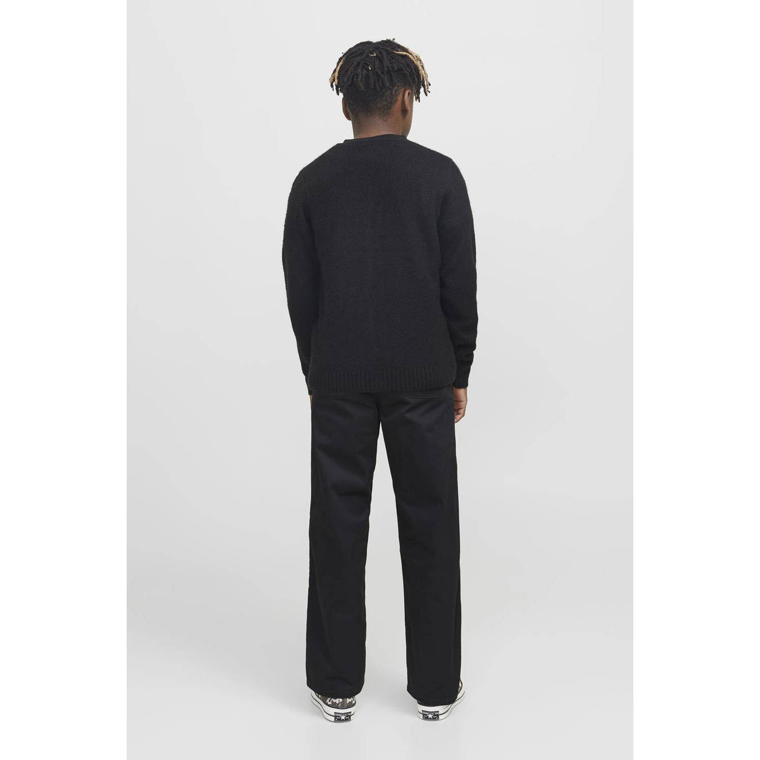 JACK & JONES JUNIOR casual broek zwart