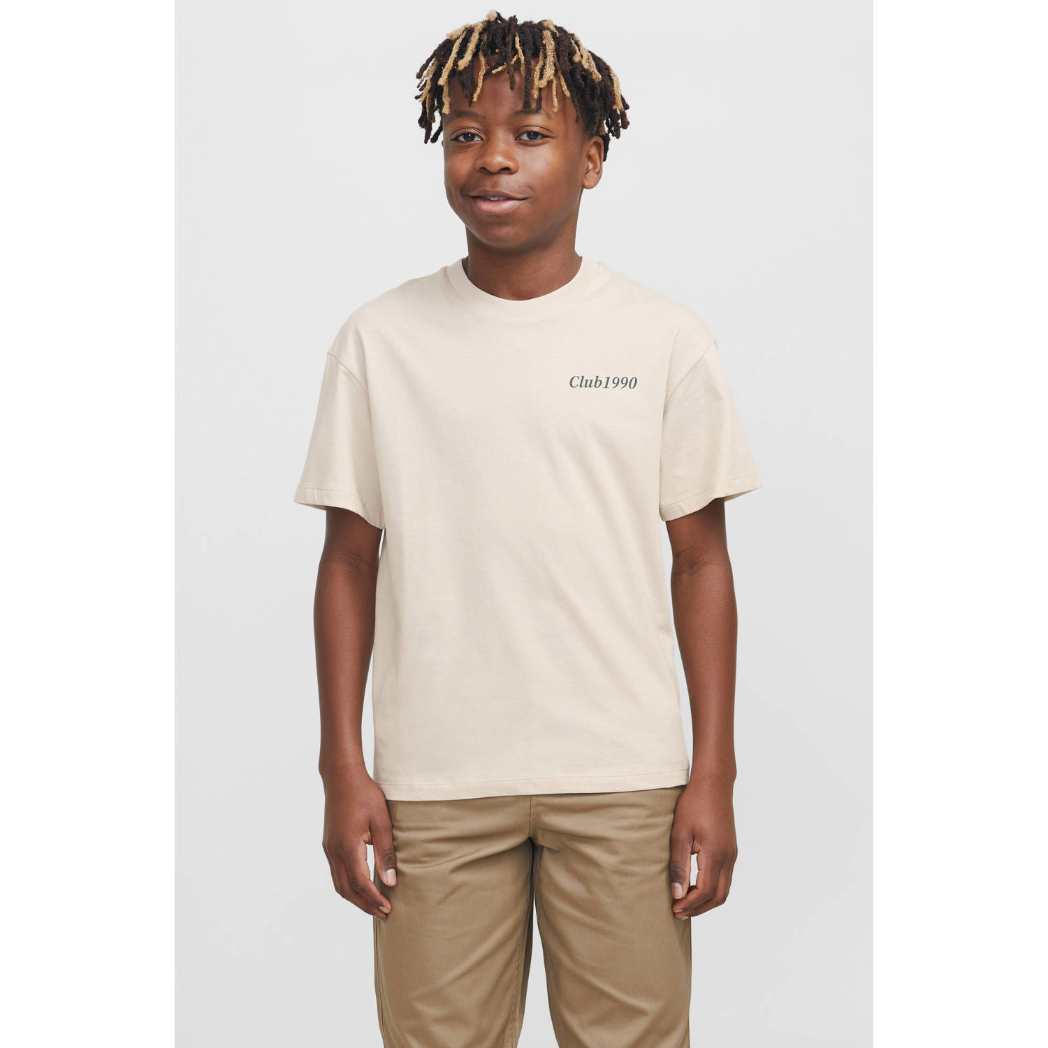 Jack & Jones Junior Shirt met ronde hals JJEBRADLEY GRAPHIC TEE SS O-NECK JNR