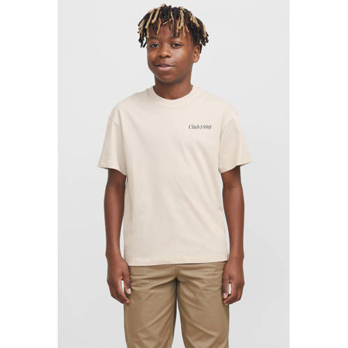 JACK & JONES JUNIOR T-shirt met backprint ecru afbeelding