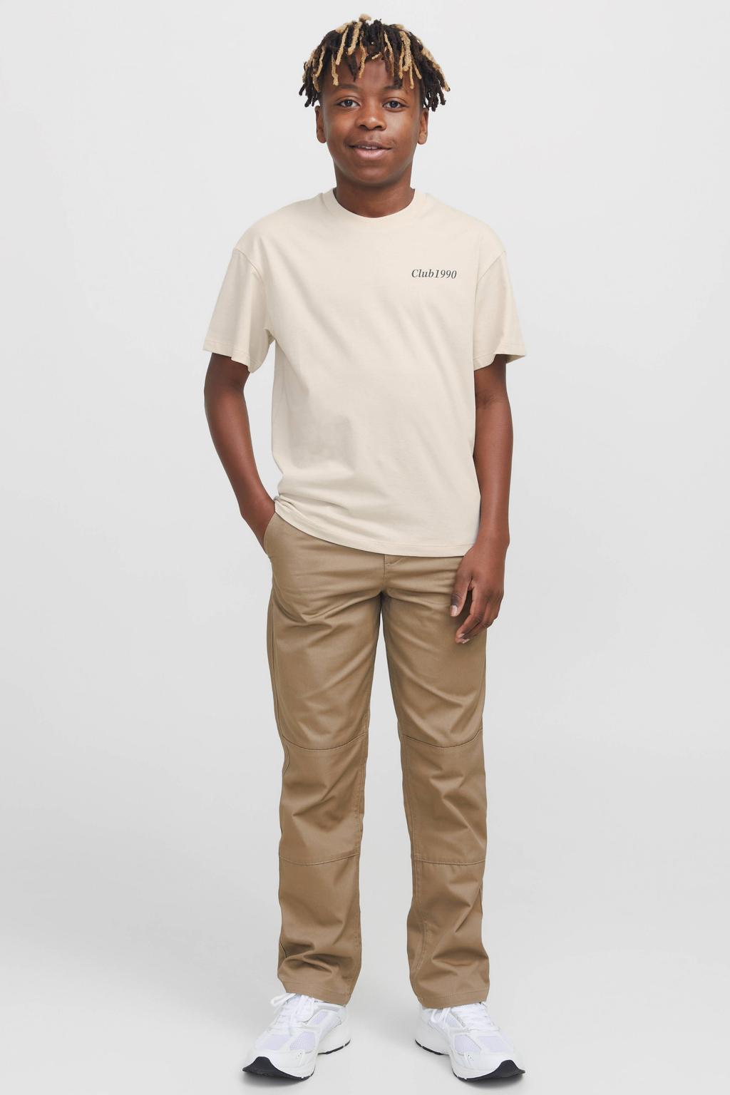 JACK & JONES JUNIOR T-shirt met backprint ecru
