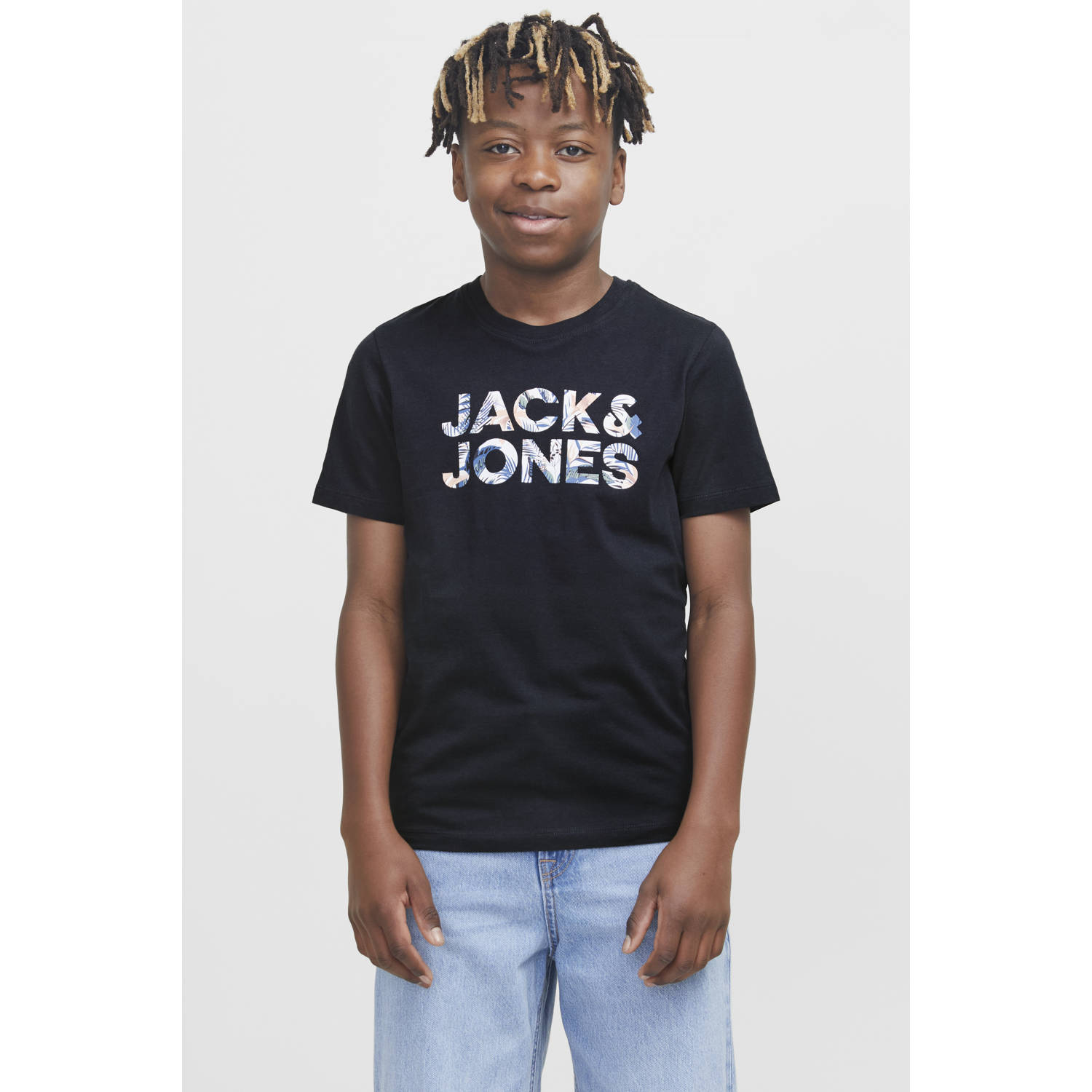 Jack & Jones Junior Shirt met ronde hals JJEBRYAN CORP LOGO TEE SS O-NECK JNR