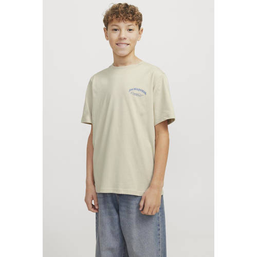 JACK & JONES JUNIOR T-shirt met backprint ecru afbeelding