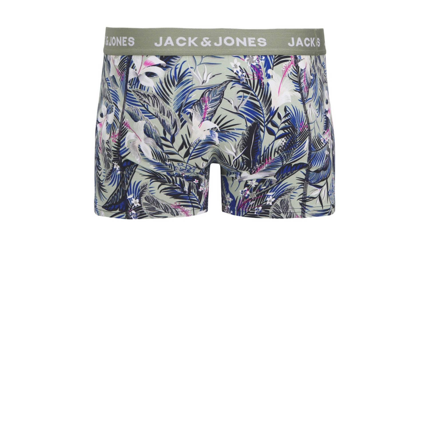 JACK & JONES JUNIOR boxershort JACBRADY FLOWER set van 3 donkerblauw