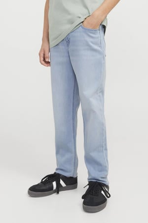 regular waist slim fit jeans light blue denim