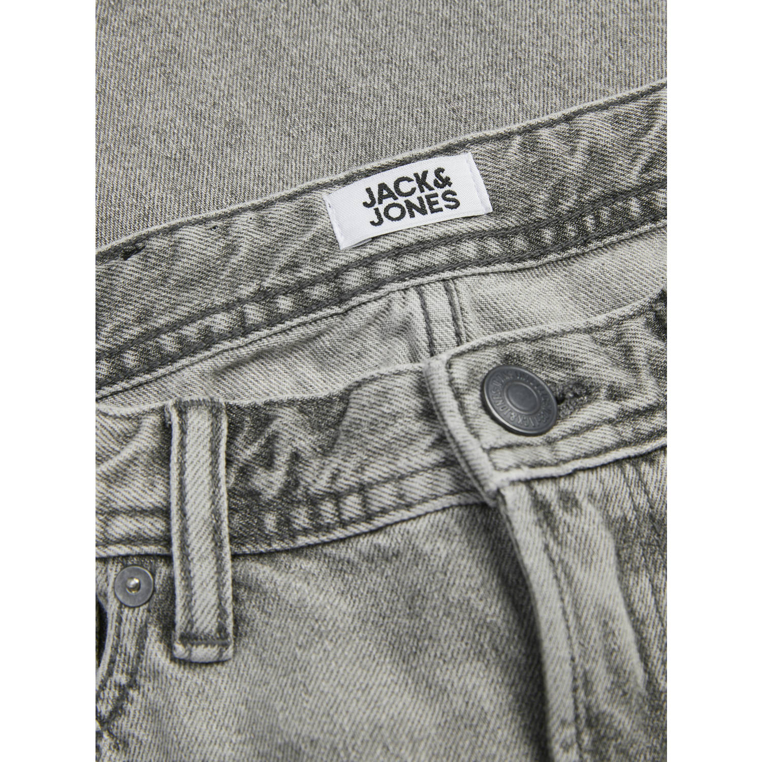 JACK & JONES JUNIOR loose  waist loose fit jeans grey denim