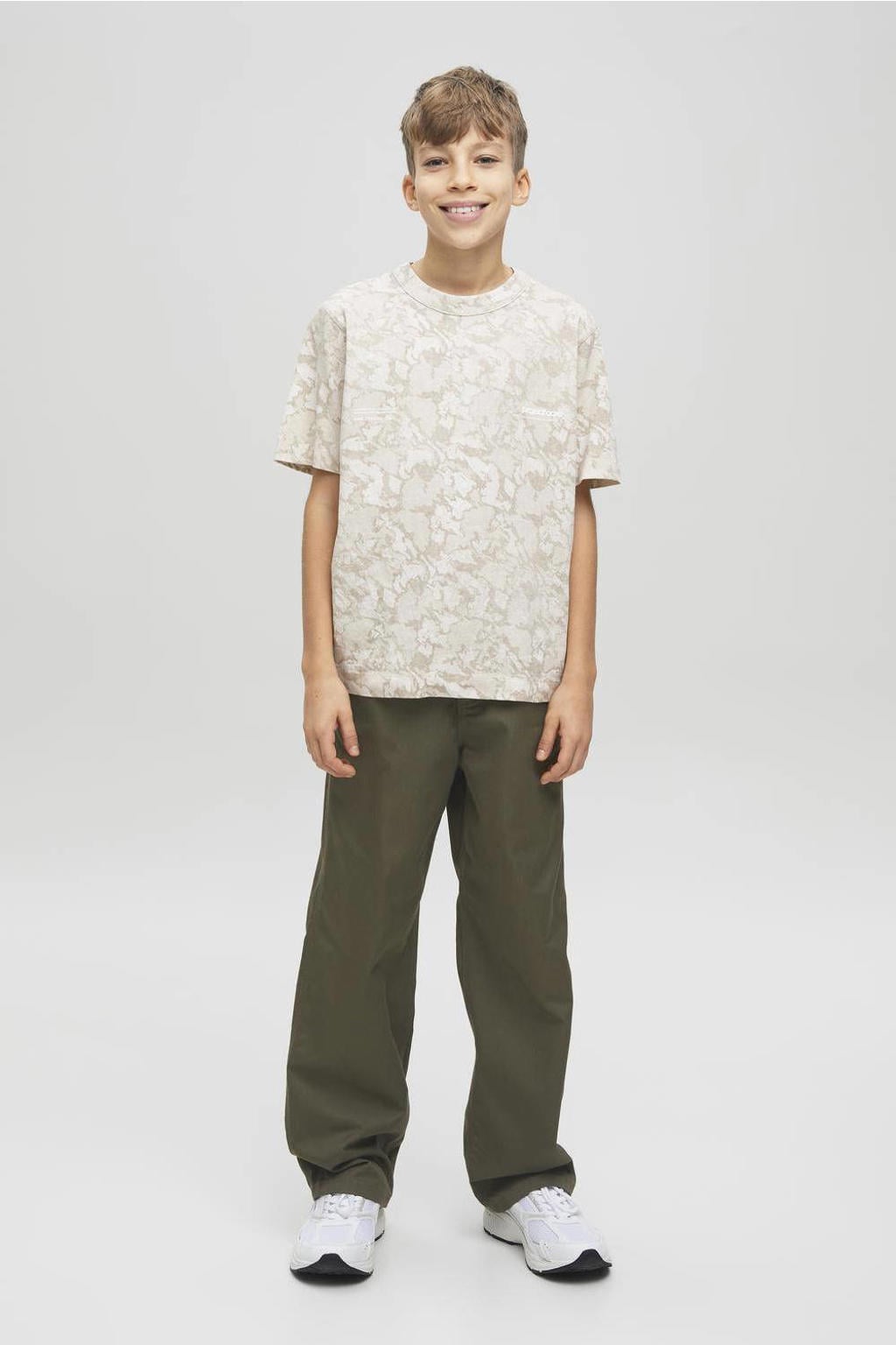JACK & JONES JUNIOR casual broek olijfgroen