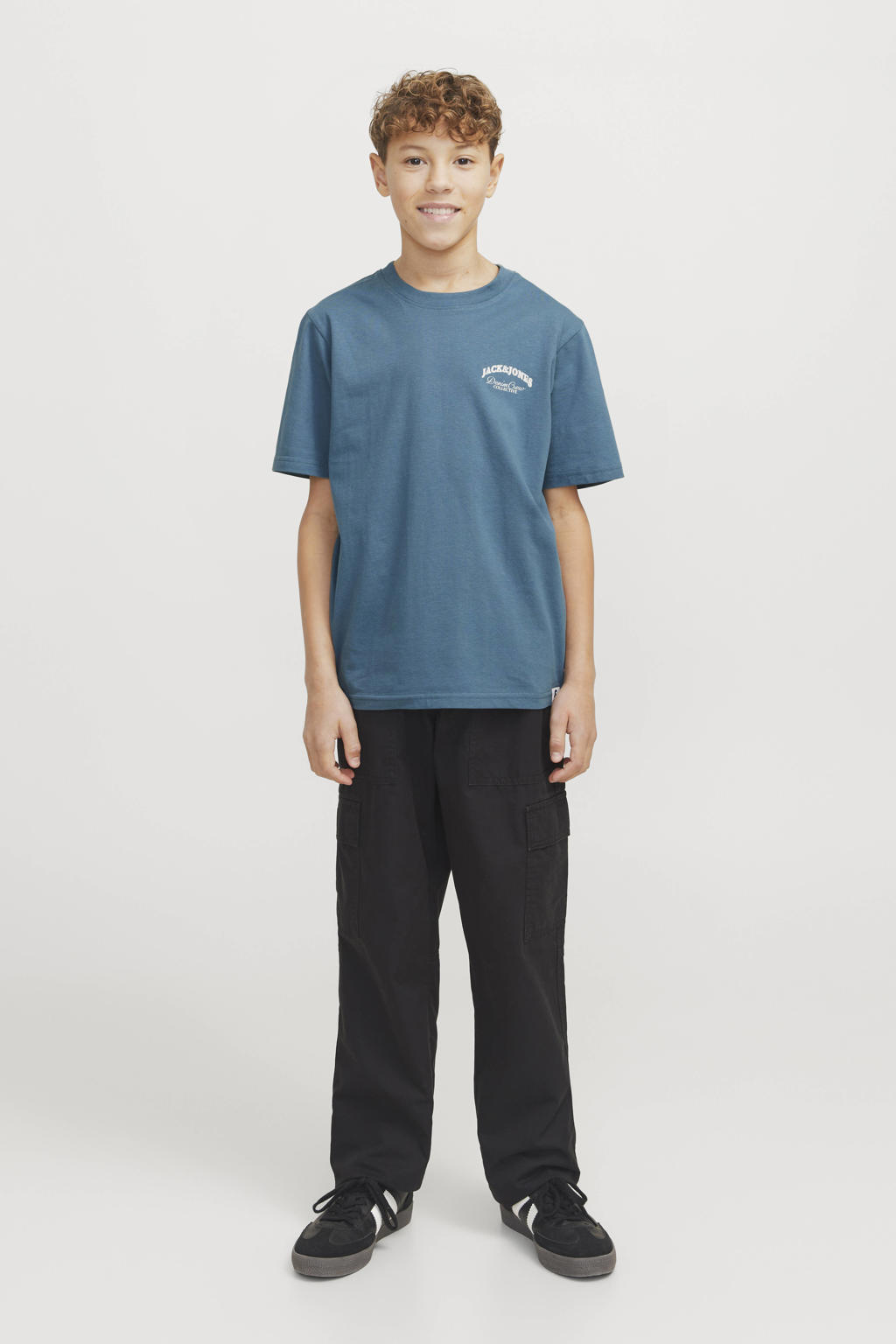 JACK & JONES JUNIOR T-shirt met backprint blauw