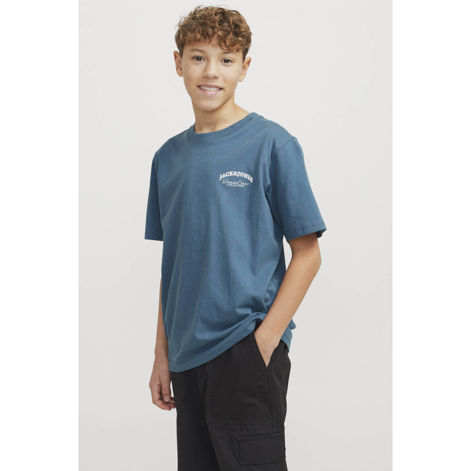 Jack & Jones Junior T-shirt JJEBRANDES BACKP RELAXED TEE SS SN JNR