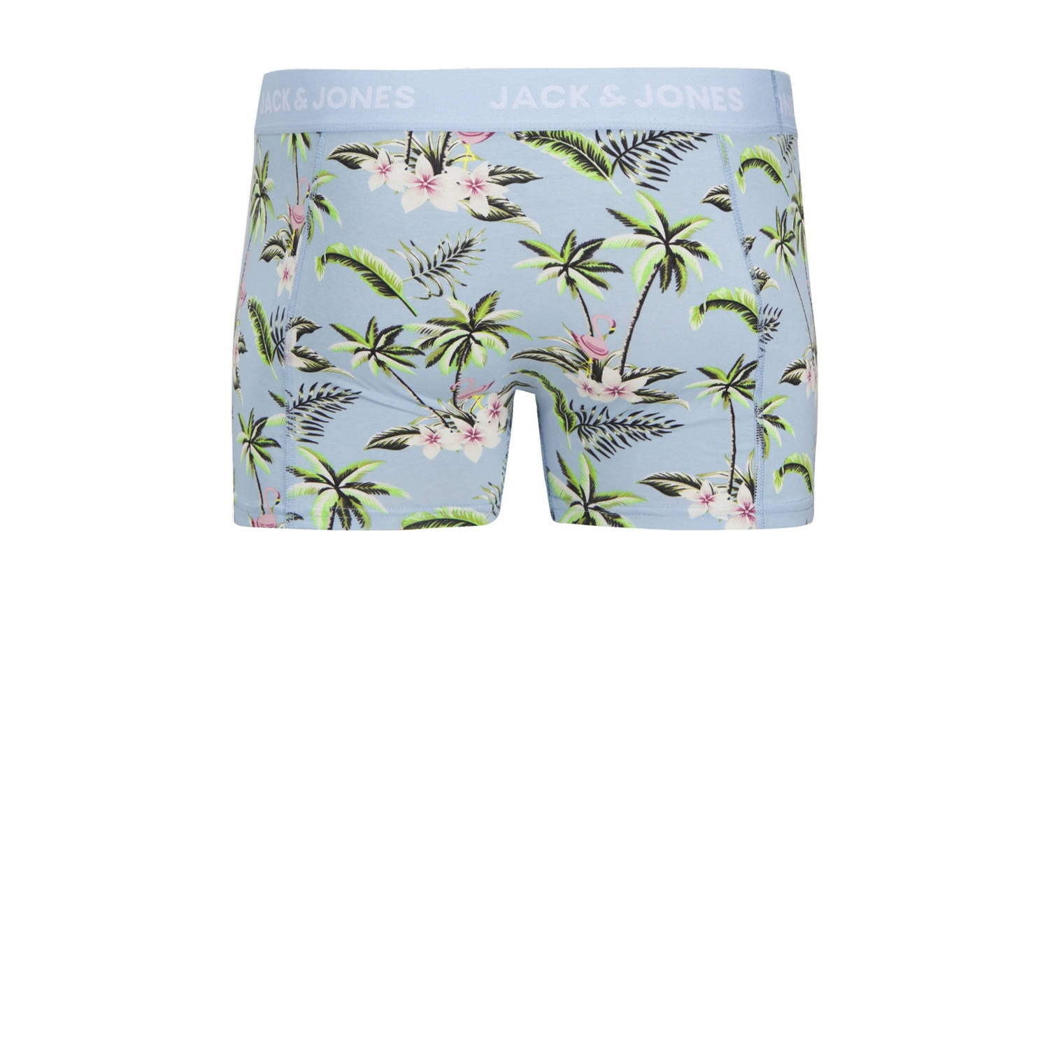JACK & JONES JUNIOR boxershort JACFLOWER BIRD set van 3 blauw lichtblauw groen