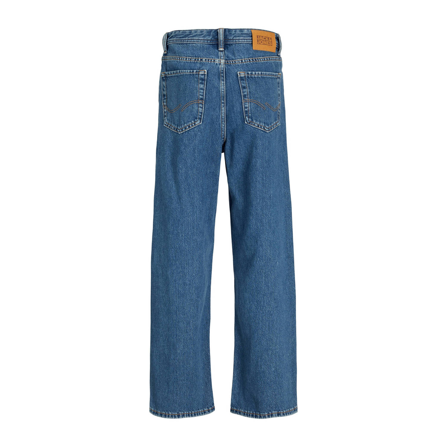 JACK & JONES JUNIOR high waist loose fit jeans medium blue denim