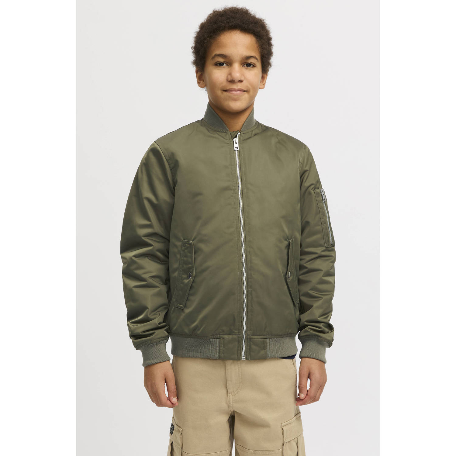 JACK & JONES JUNIOR bomberjack olijfgroen
