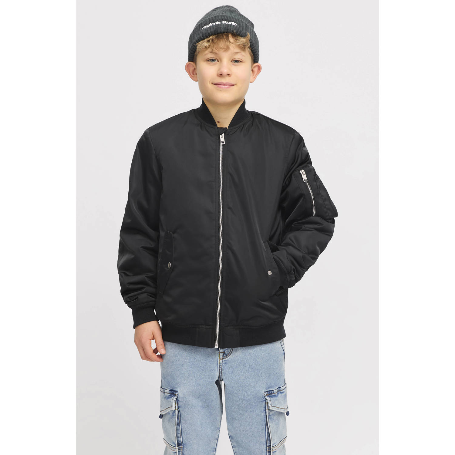 JACK & JONES JUNIOR bomberjack zwart