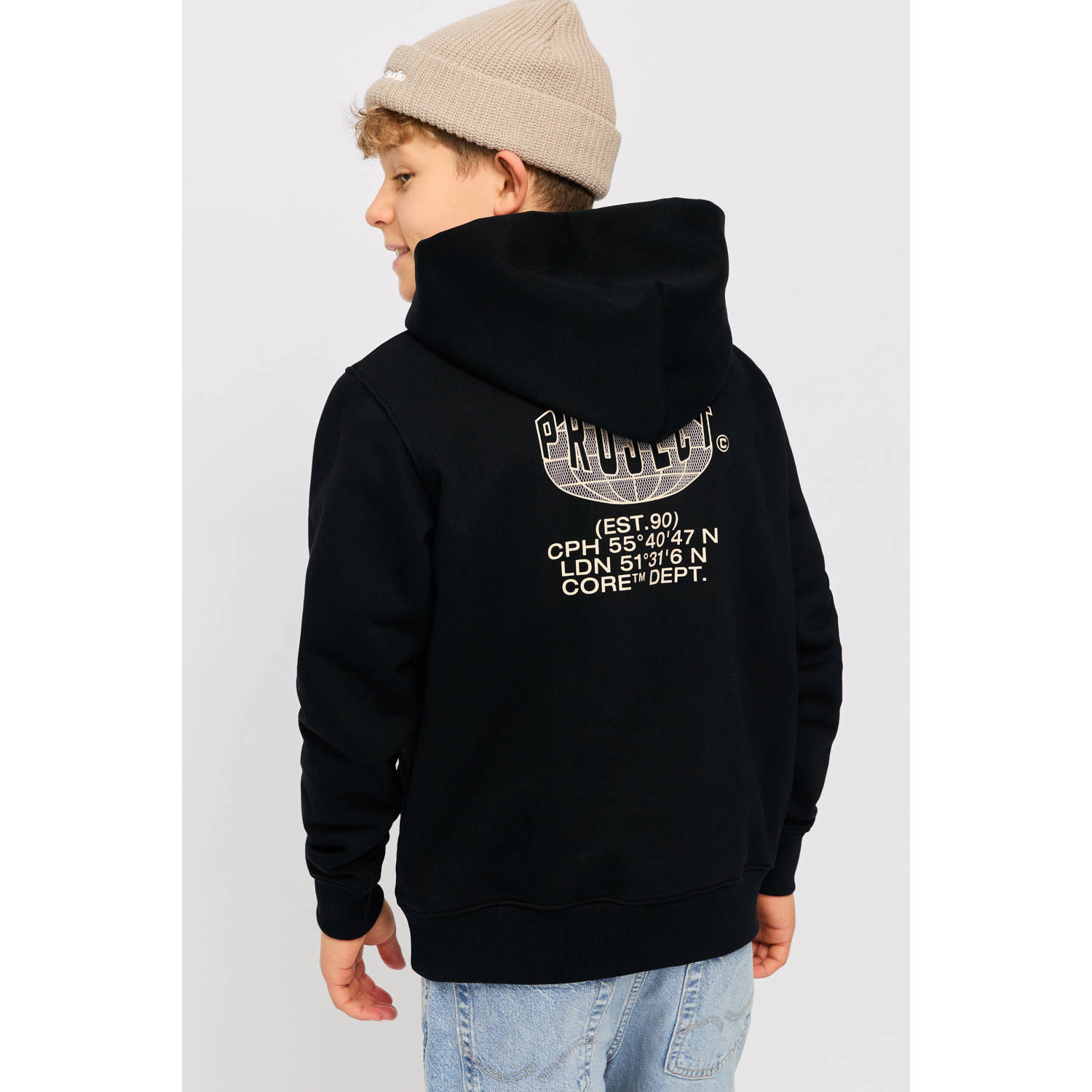 JACK & JONES JUNIOR hoodie zwart
