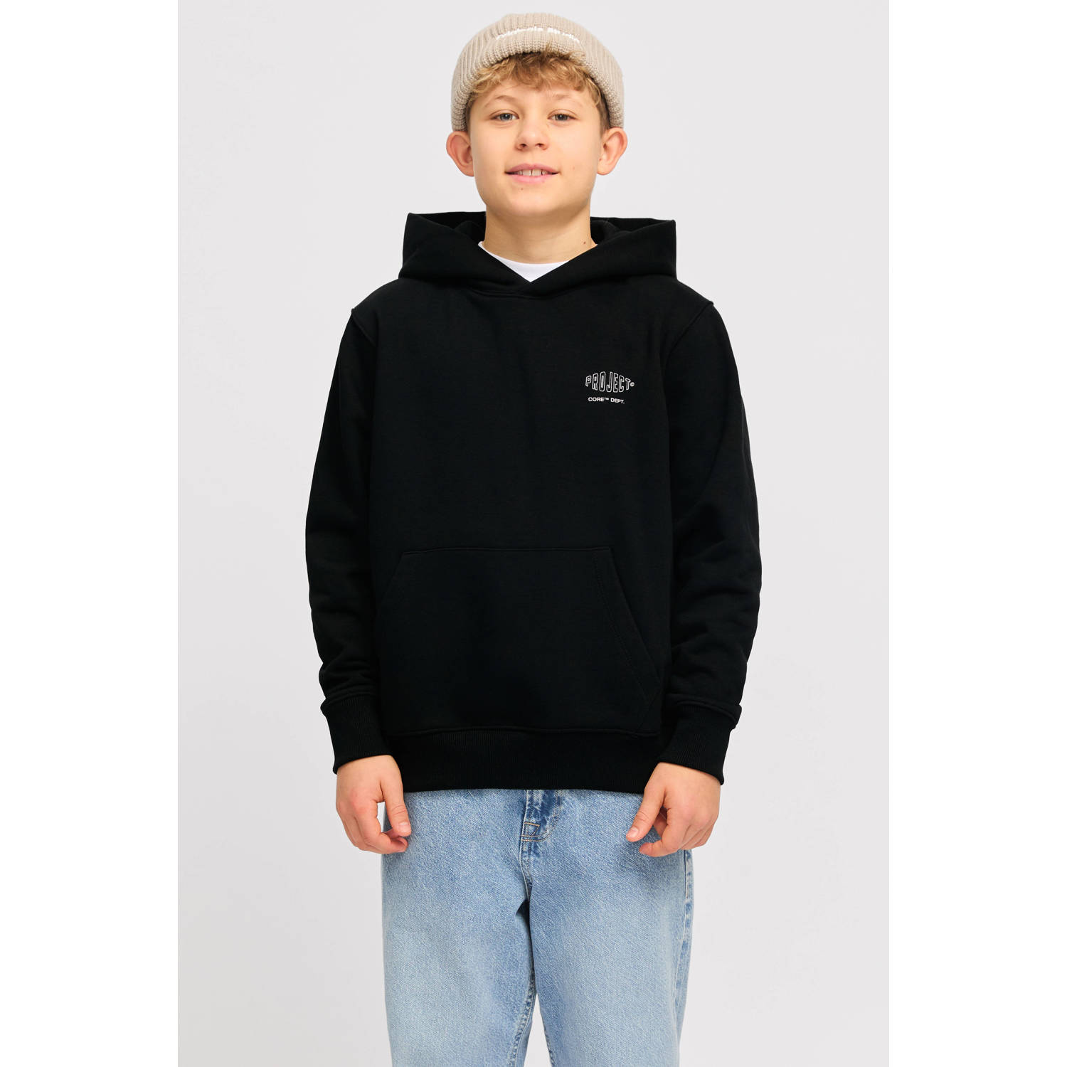 JACK & JONES JUNIOR hoodie zwart