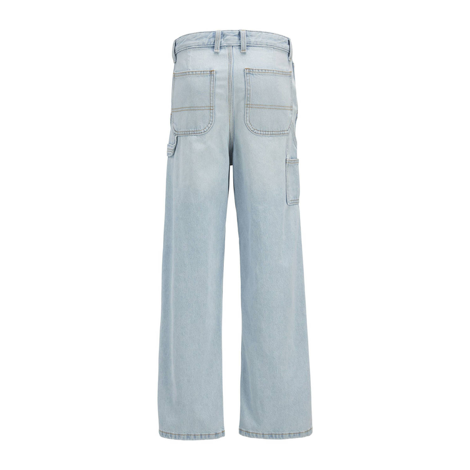 JACK & JONES JUNIOR high waist loose fit jeans light blue denim