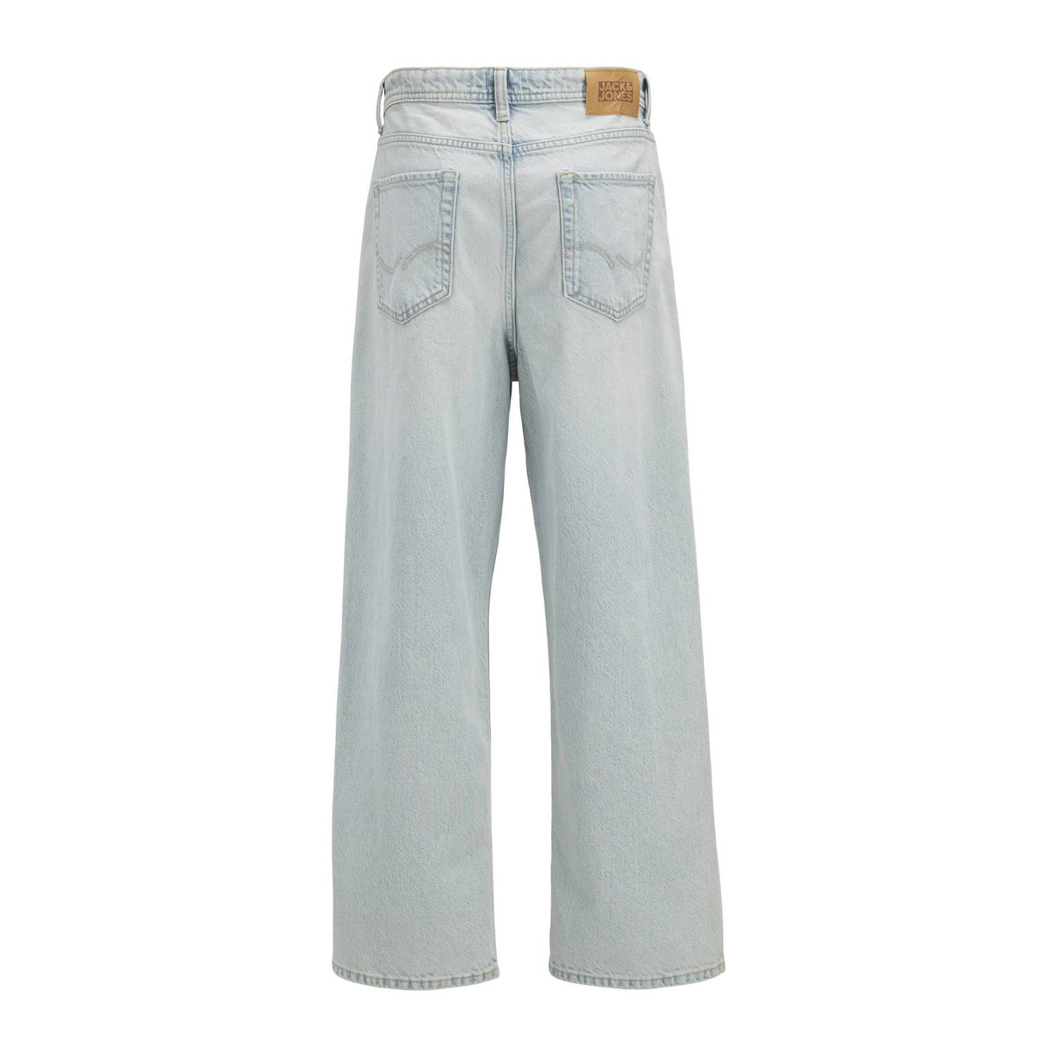 JACK & JONES JUNIOR high waist loose fit jeans light blue denim