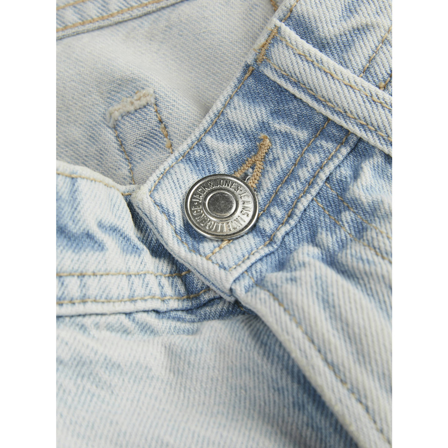 JACK & JONES JUNIOR high waist loose fit jeans light blue denim
