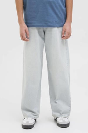 high waist extra baggy fit jeans light blue denim