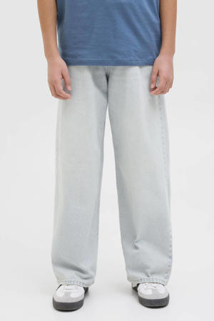 high waist extra baggy fit jeans light blue denim