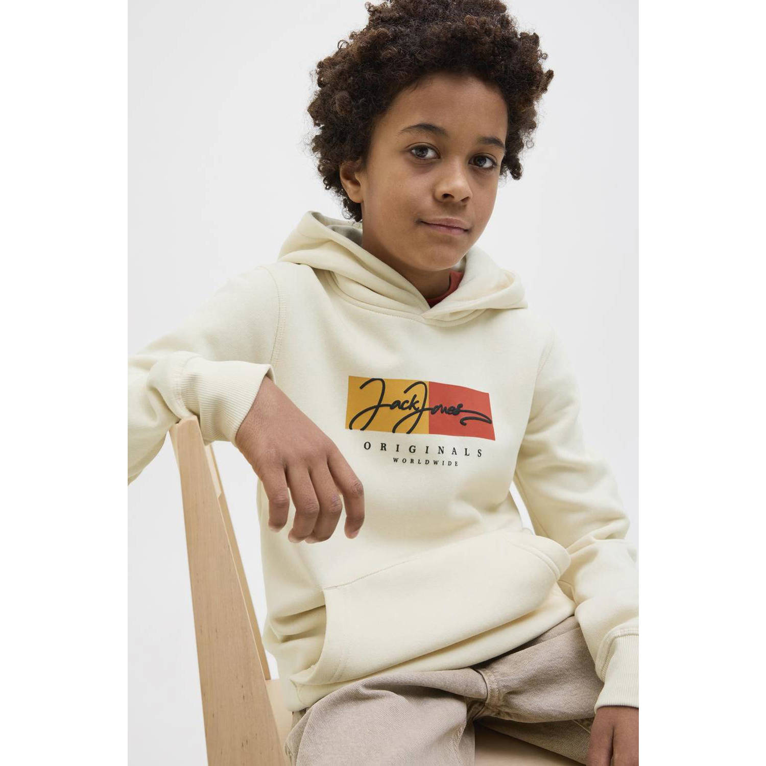 JACK & JONES JUNIOR hoodie ecru