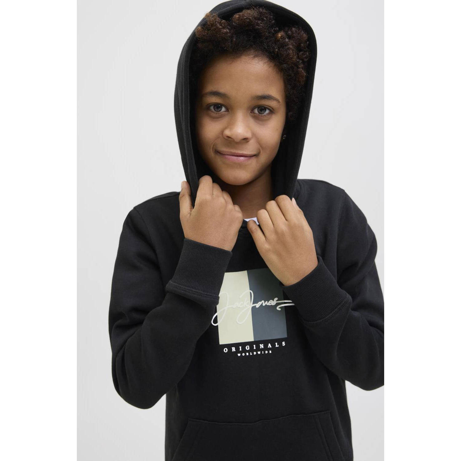 JACK & JONES JUNIOR hoodie zwart