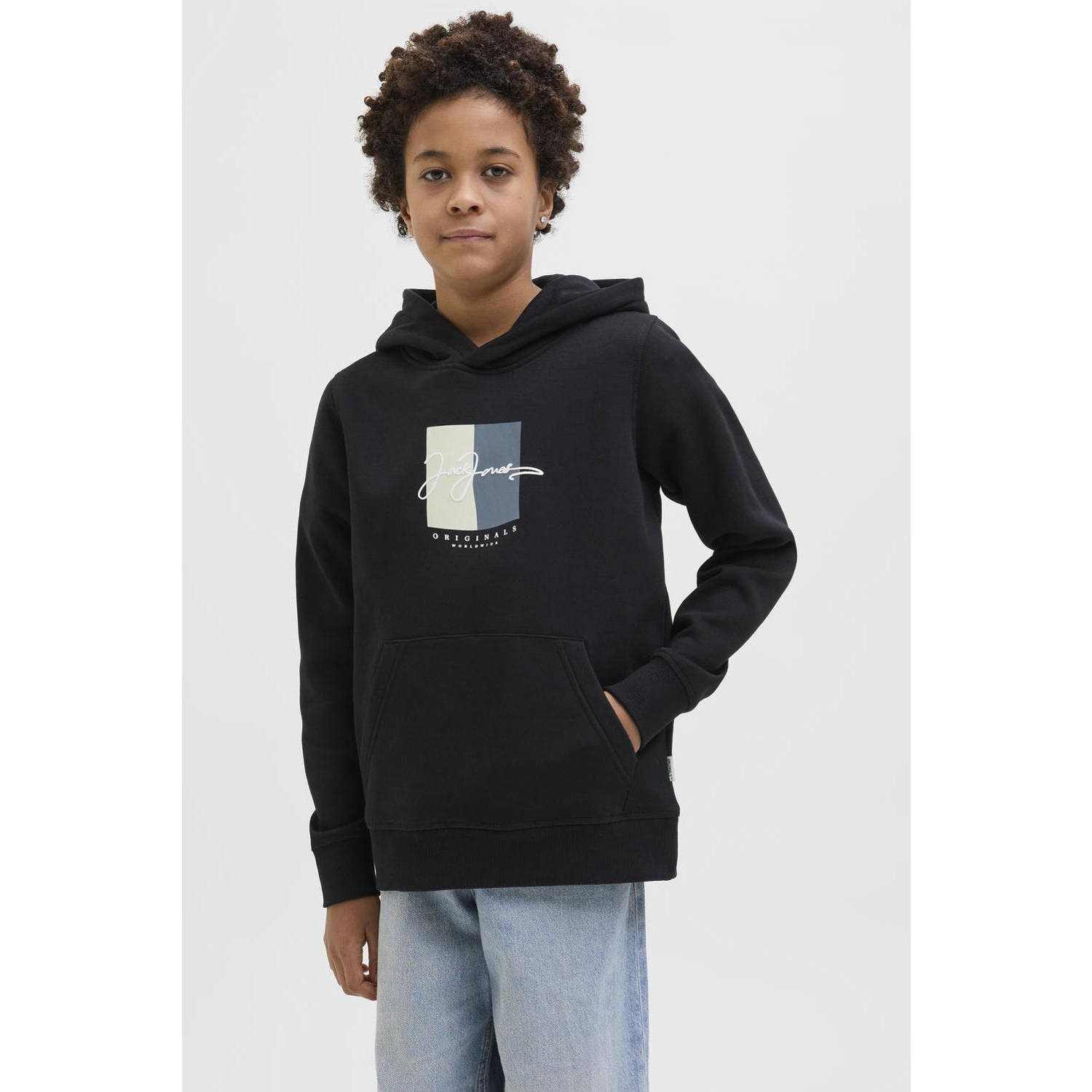 JACK & JONES JUNIOR hoodie zwart
