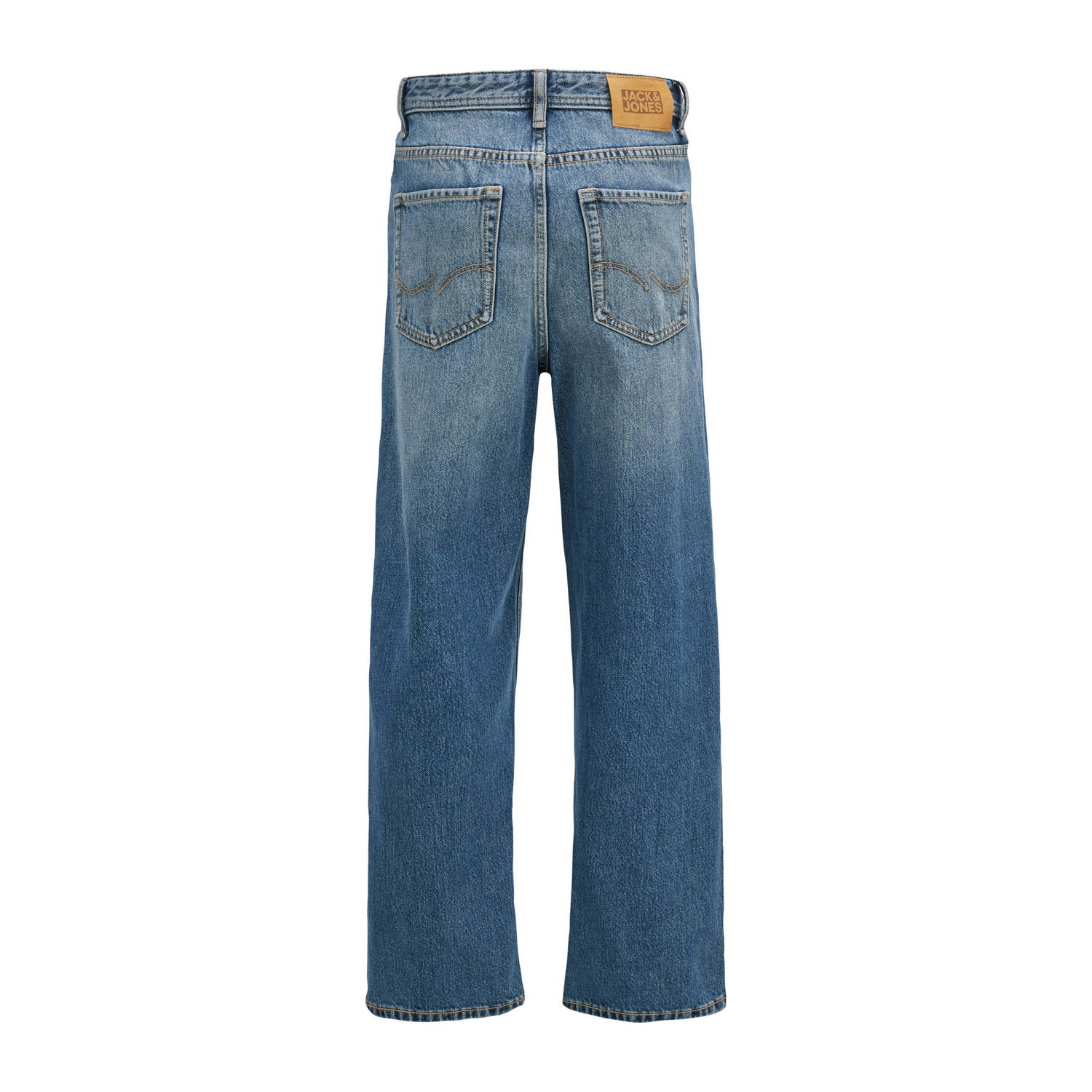 JACK & JONES JUNIOR high waist loose fit jeans medium blue denim