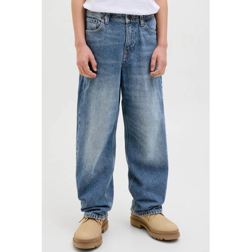 JACK & JONES JUNIOR baggy high waist baggy jeans medium blue denim afbeelding