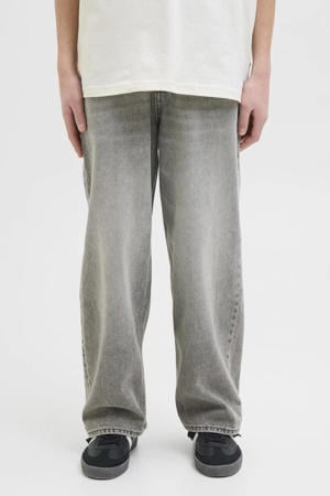 high waist baggy fit jeans grey denim