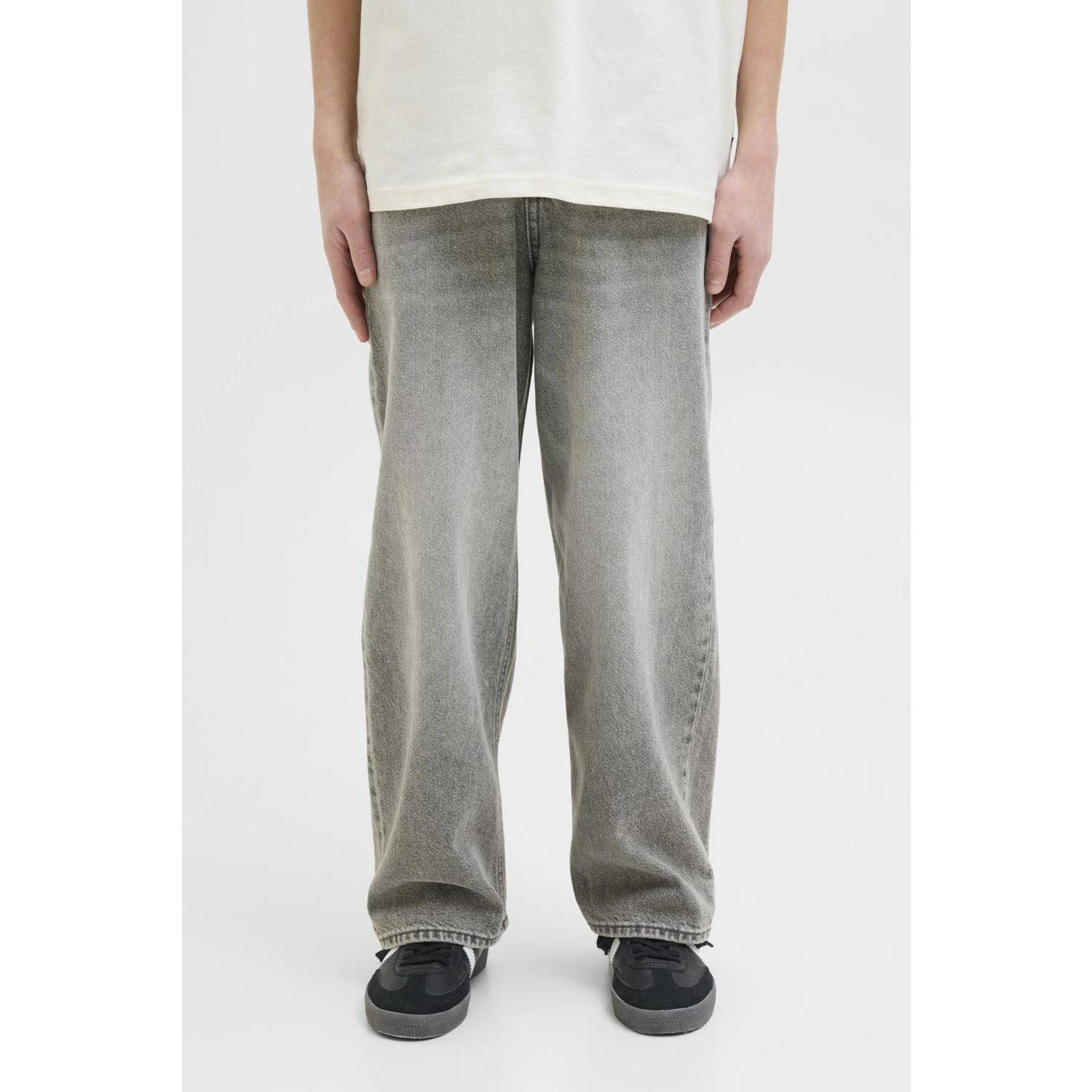 JACK & JONES JUNIOR high waist baggy fit jeans grey denim