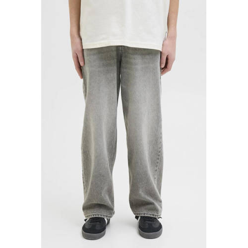 JACK & JONES JUNIOR high waist baggy fit jeans grey denim afbeelding