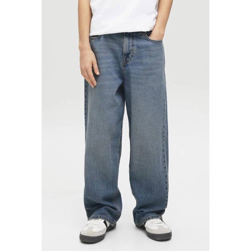JACK & JONES JUNIOR high waist extra baggy fit jeans dark blue denim afbeelding