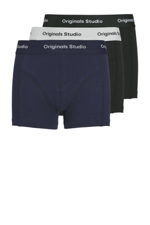 boxershort JACVESTERBRO - donkerblauw/zwart (set van 3)