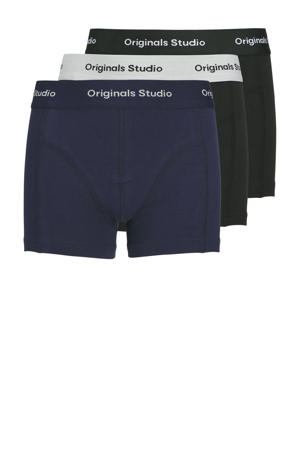 boxershort JACVESTERBRO - donkerblauw/zwart (set van 3)