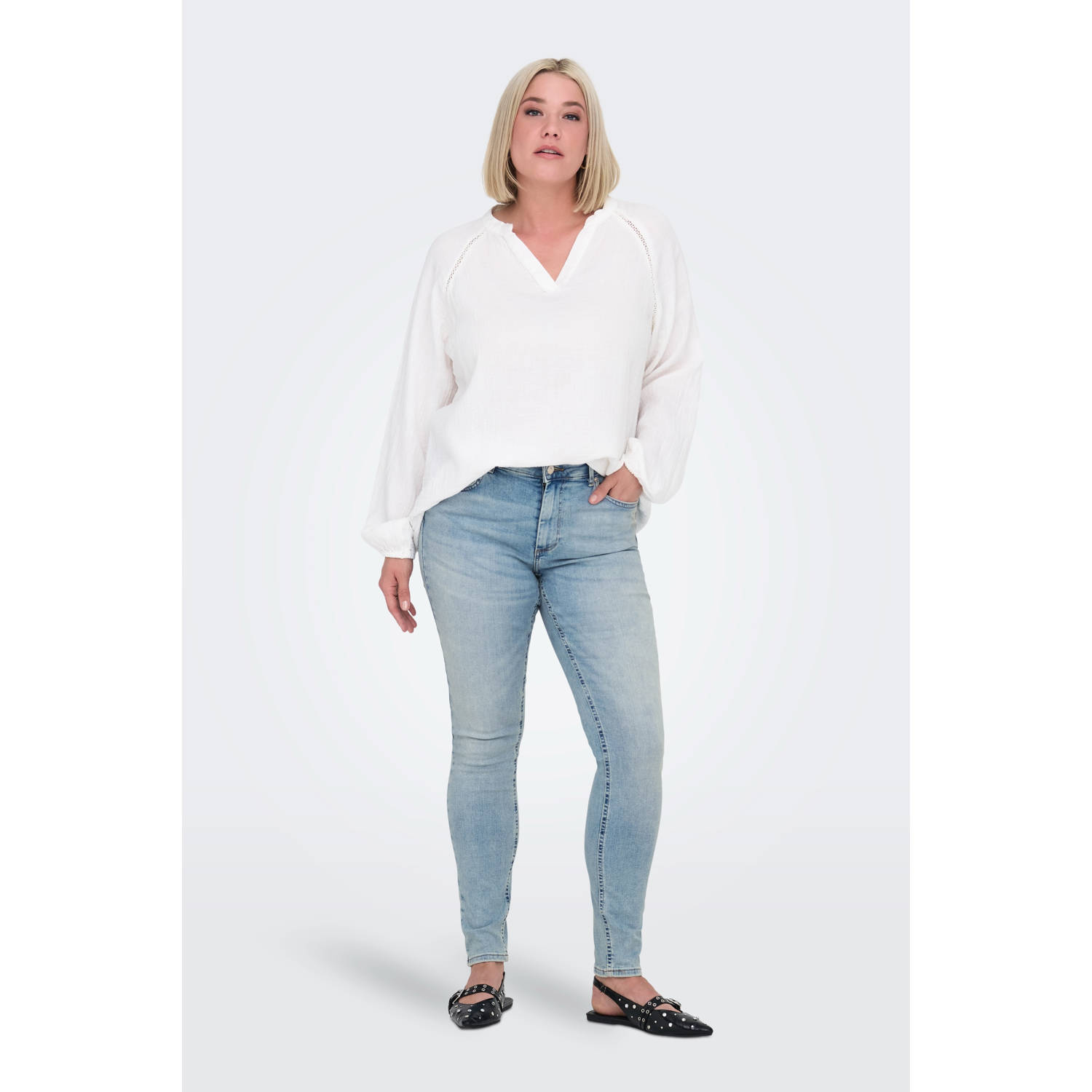 ONLY CARMAKOMA skinny jeans light blue denim