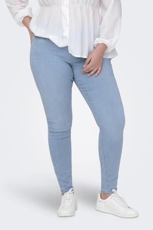 skinny regular waist broek light blue denim