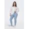 ONLY CARMAKOMA skinny regular waist broek light blue denim