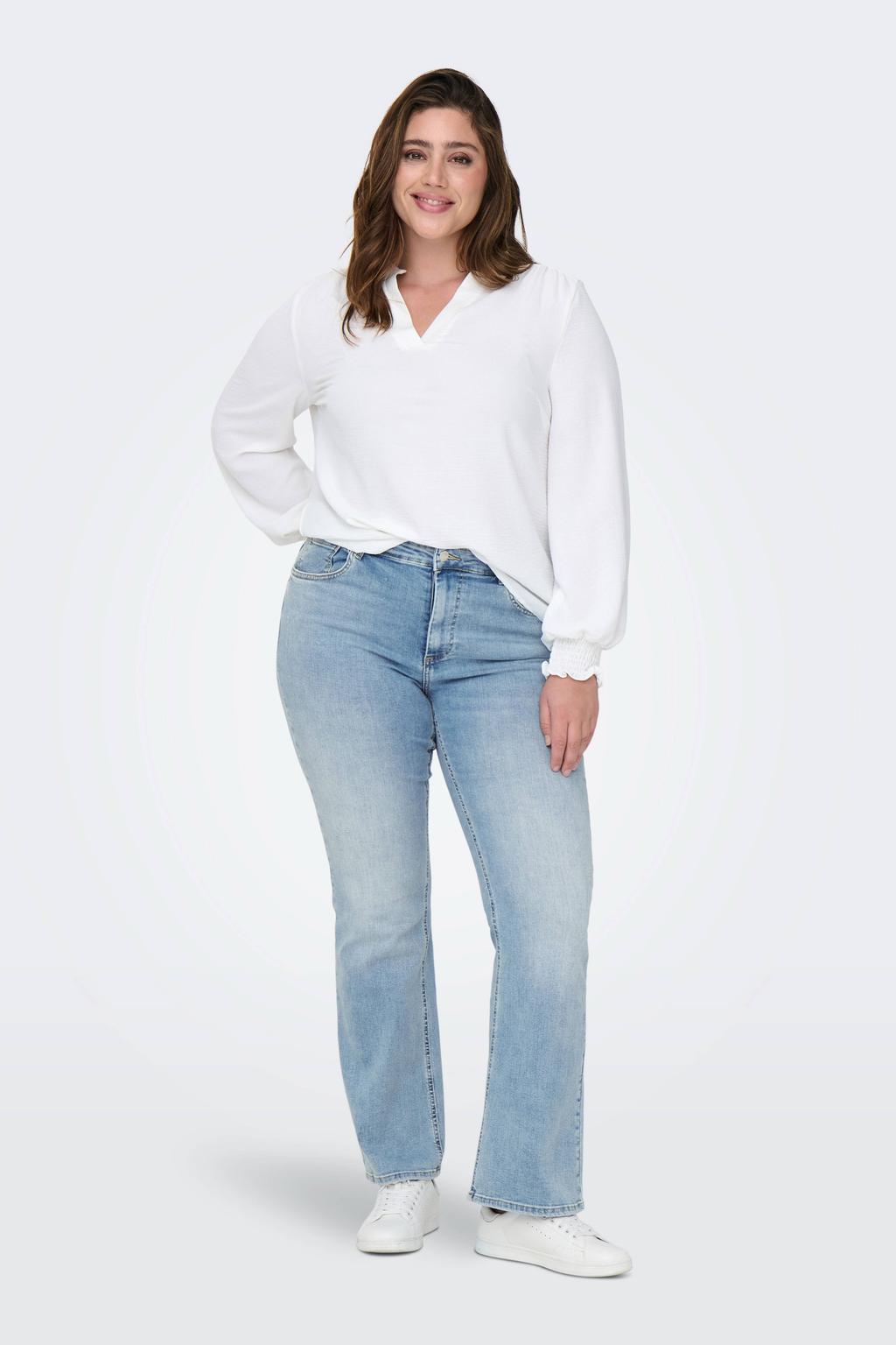 ONLY CARMAKOMA high waist flared jeans light blue denim