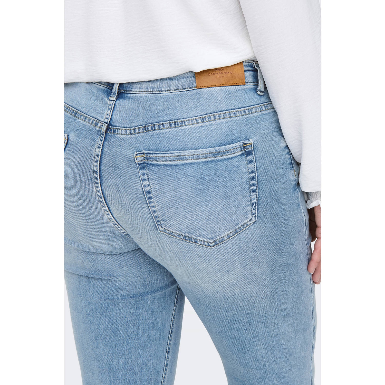 ONLY CARMAKOMA high waist flared jeans light blue denim