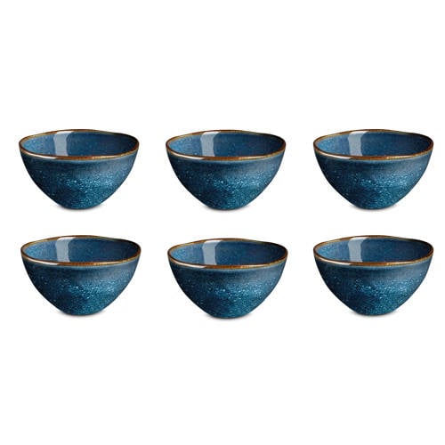 Medard de Noblat Vertigo kom (Ø15 cm) (set van 6) - Blauwbruin