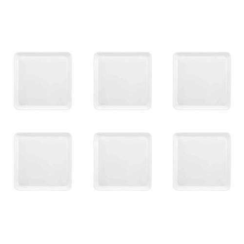 Medard de Noblat Yaka dinerbord (25,5 x 25,5 cm) (set van 6) - wit