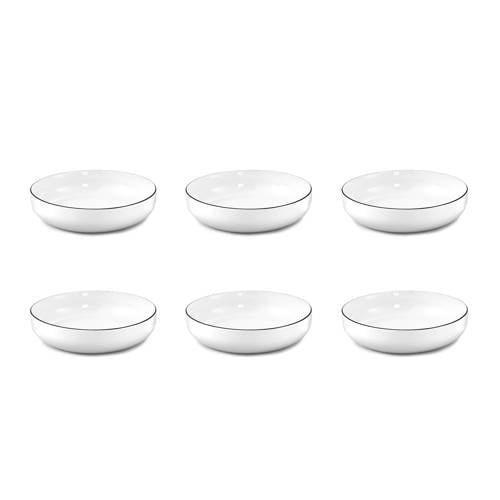 Medard de Noblat Yaka diep bord (Ø20 cm) (set van 6) - zwartwit